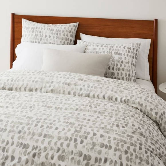 West Elm Bedding West Elm Full Queen Duvet Cover 2 Euro Shams Organic Half Moon Poshmark